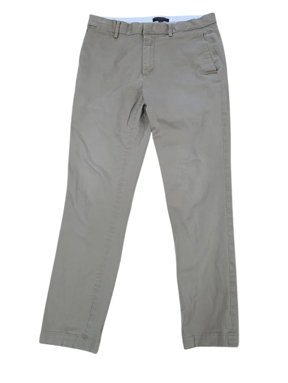 Banana Republic Aiden Slim Fit Chino Pants Khaki 32x32 Preowned Frayed Hem